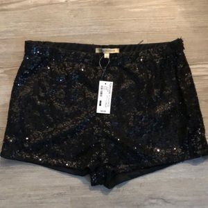 Foreign exchange sequin shorts